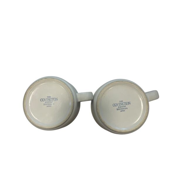 Covington Edition Floral Stoneware Japan Set Of 2 Soup Chili Coffee Mugs - Picture 4 of 5